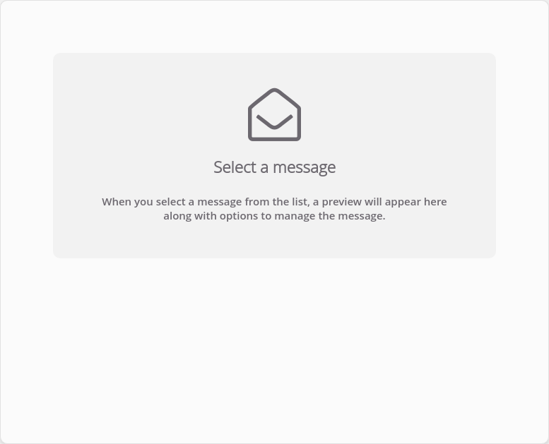 SecureMessaging > 01 Main view > Outbox - no selection with messages